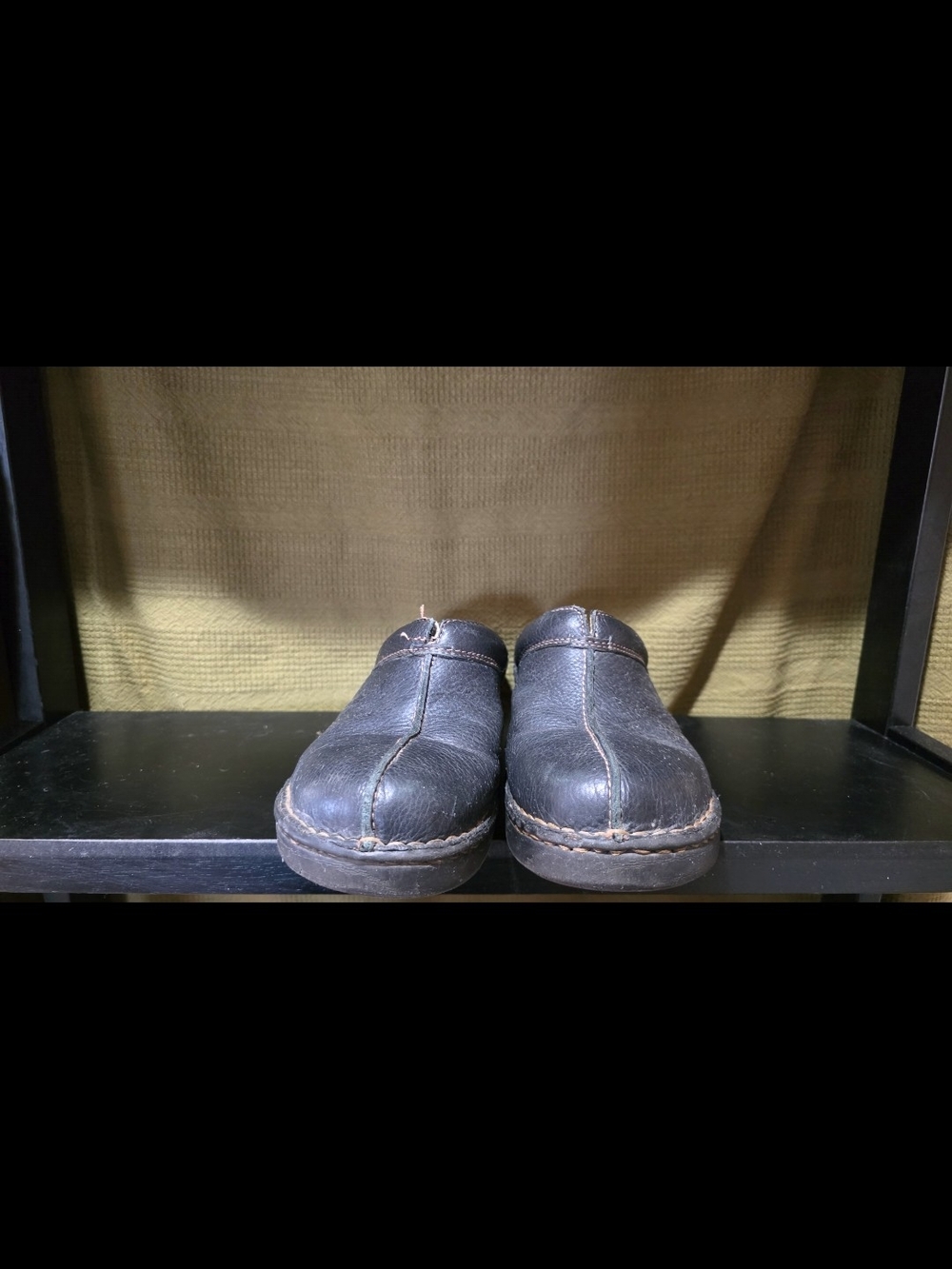Born Women's Black Leather Clogs
